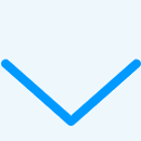 arrow pointing down on blue backgrounnd