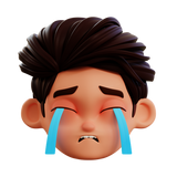 kid crying with tears down face