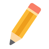 pencil icon to represent writing